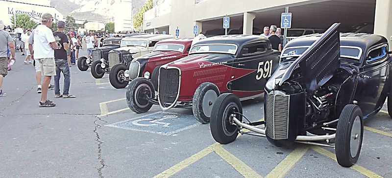 Hot Rod Heaven During SpeedWeek at Bonneville Salt flats.